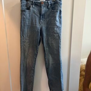 Good American Blue Straight Jeans Medium Wash